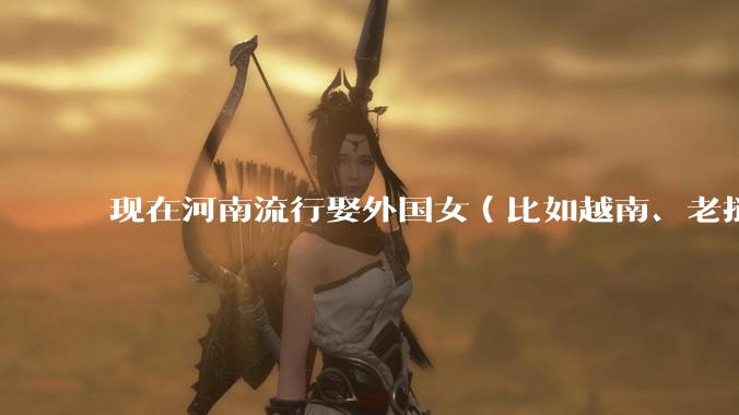 现在河南流行娶外国女（比如越南、老挝）结婚了吗？