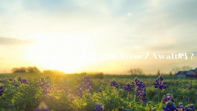 Golang中有必要实现Async/Await吗?